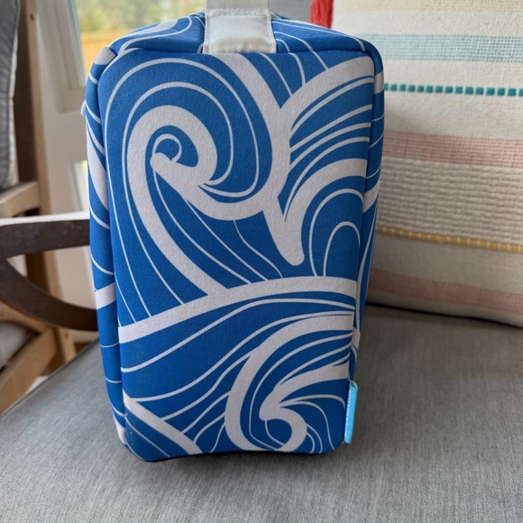 Kanga 24-Pack Kase Mate Insulated Soft Beer Cooler Blue & White Wave Top Handle - Picture 4 of 11